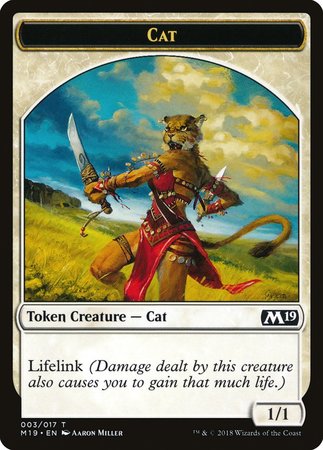 Cat Token [Core Set 2019 Tokens] | Good Games Cannington