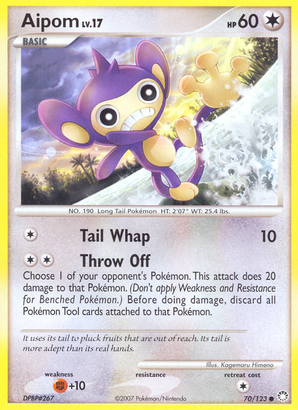 Aipom (70/123) [Diamond & Pearl: Mysterious Treasures] | Good Games Cannington