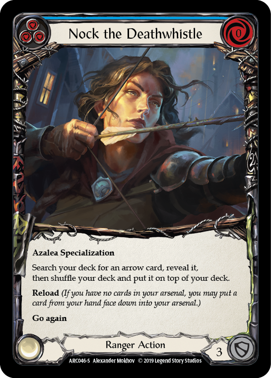 Nock the Deathwhistle [ARC046-S] 1st Edition Rainbow Foil | Good Games Cannington