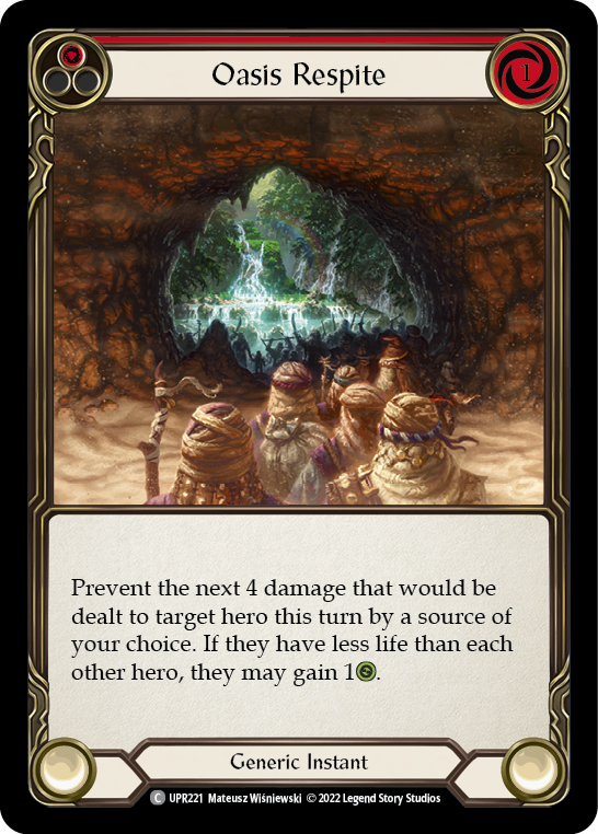 Oasis Respite (Red) [UPR221] (Uprising)  Rainbow Foil | Good Games Cannington