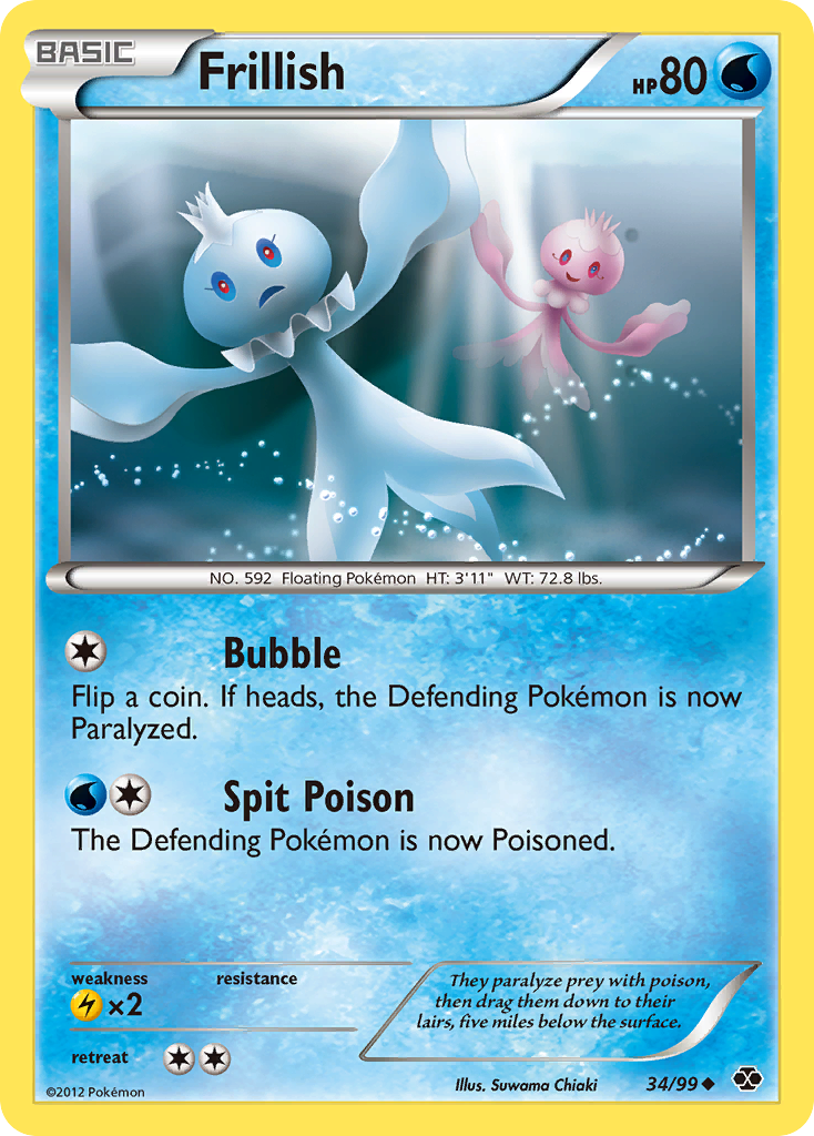 Frillish (34/99) [Black & White: Next Destinies] | Good Games Cannington