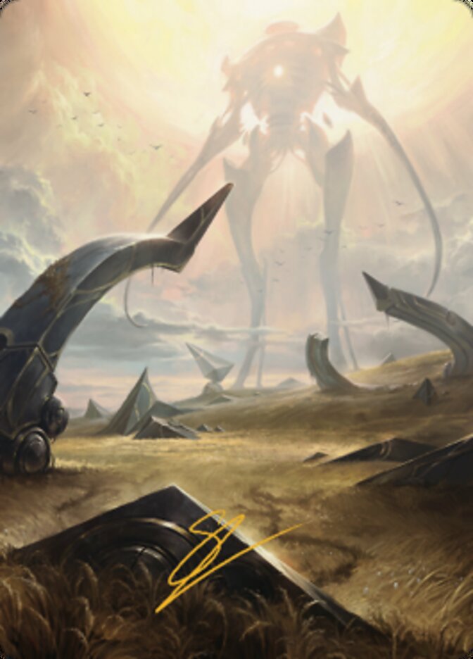 Plains (1) Art Card (Gold-Stamped Signature) [The Brothers' War Art Series] | Good Games Cannington