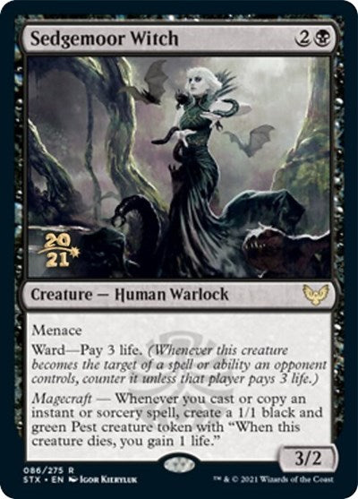 Sedgemoor Witch [Strixhaven: School of Mages Prerelease Promos] | Good Games Cannington