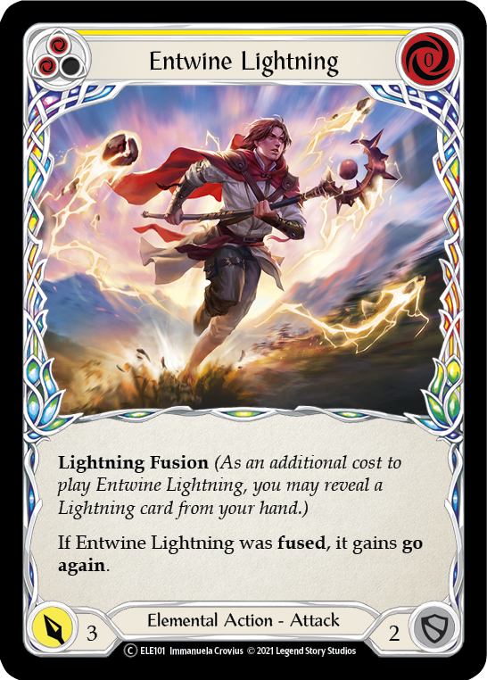 Entwine Lightning (Yellow) [U-ELE101] Unlimited Rainbow Foil | Good Games Cannington