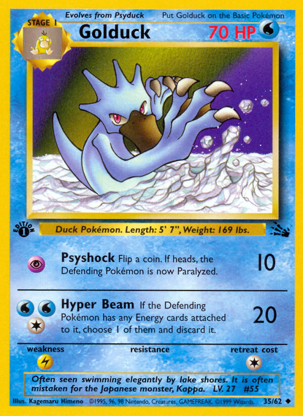 Golduck (35/62) [Fossil 1st Edition] | Good Games Cannington