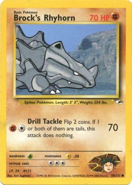 Brock's Rhyhorn (70/132) [Gym Heroes Unlimited] | Good Games Cannington