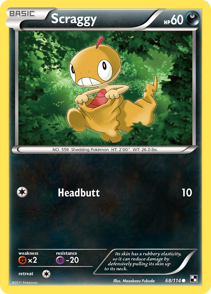 Scraggy (68/114) [Black & White: Base Set] | Good Games Cannington