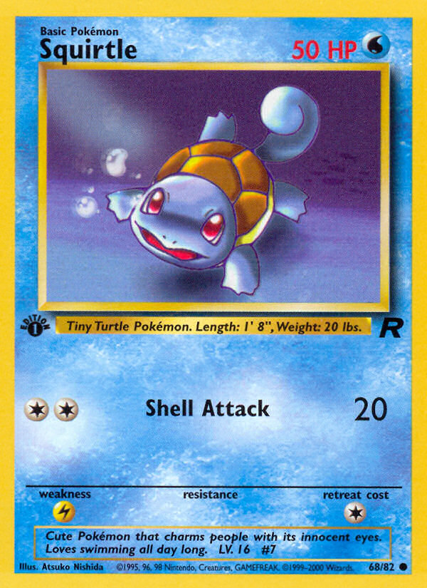 Squirtle (68/82) [Team Rocket 1st Edition] | Good Games Cannington
