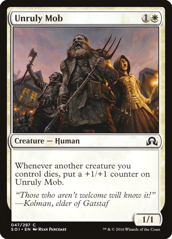 Unruly Mob [Shadows over Innistrad] | Good Games Cannington