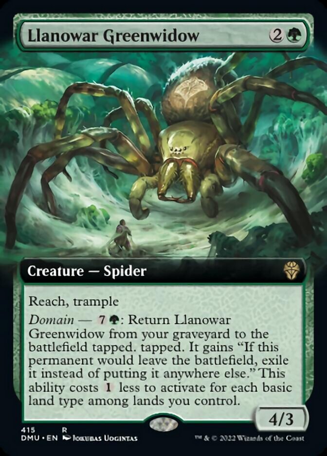 Llanowar Greenwidow (Extended Art) [Dominaria United] | Good Games Cannington