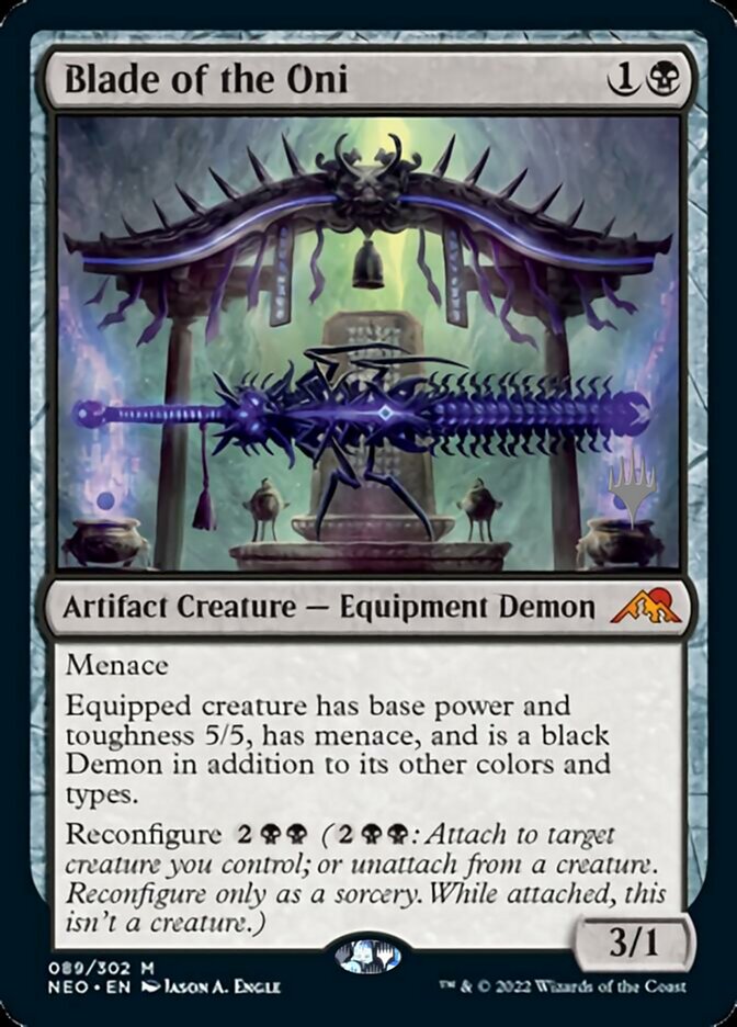 Blade of the Oni (Promo Pack) [Kamigawa: Neon Dynasty Promos] | Good Games Cannington