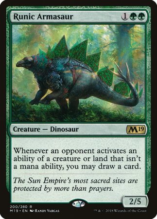 Runic Armasaur [Core Set 2019] | Good Games Cannington