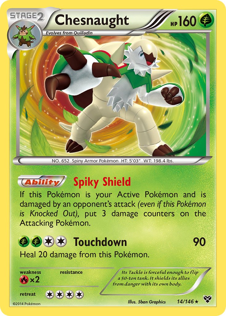 Chesnaught (14/146) (Cosmos Holo) (Blister Exclusive) [XY: Base Set] | Good Games Cannington
