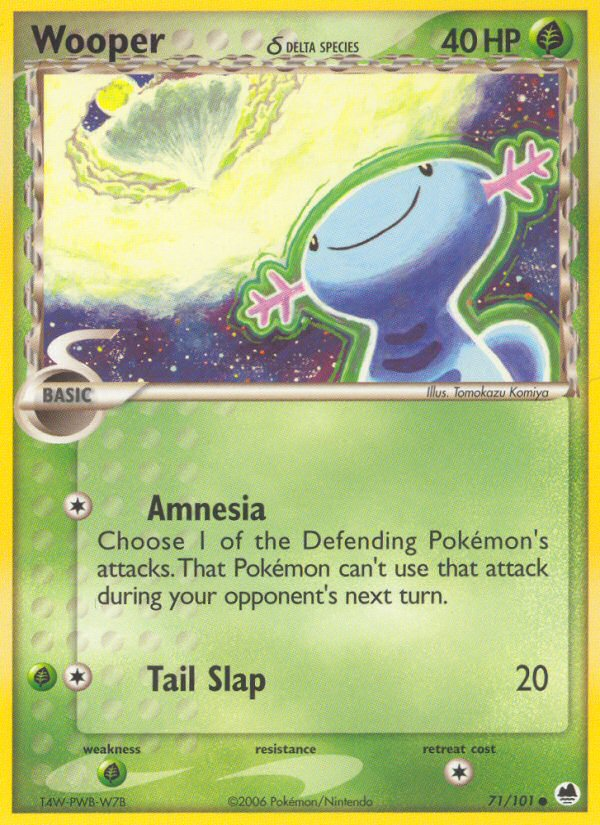 Wooper (71/101) (Delta Species) [EX: Dragon Frontiers] | Good Games Cannington
