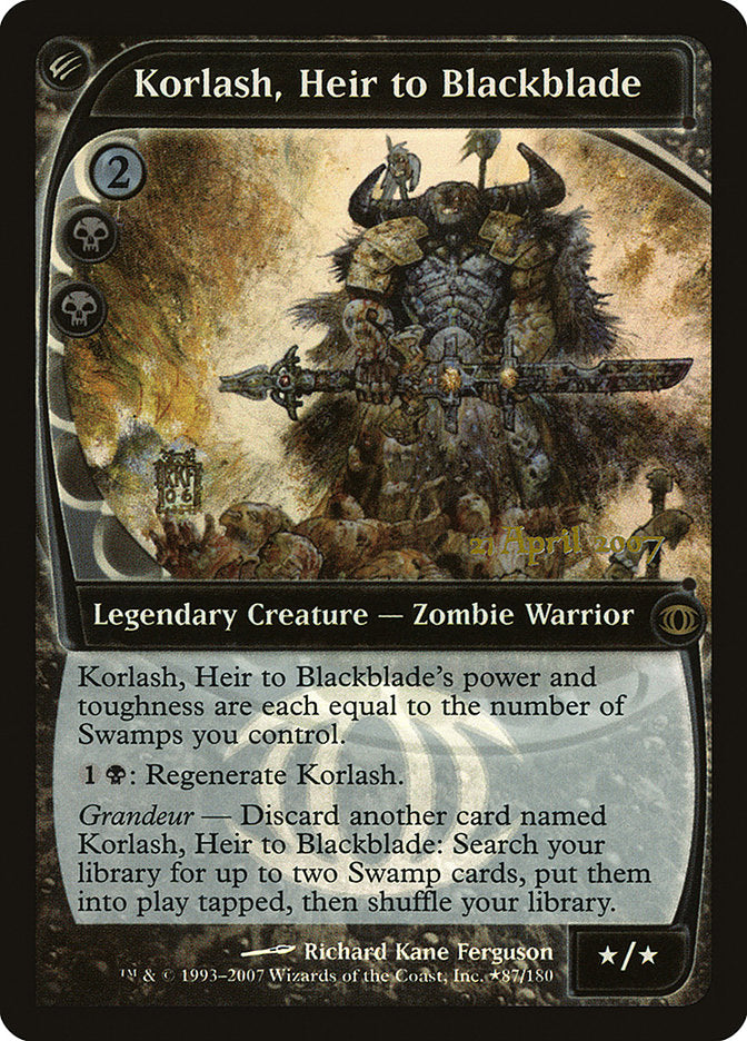 Korlash, Heir to Blackblade [Future Sight Promos] | Good Games Cannington