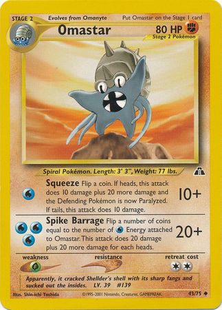 Omastar (43/75) [Neo Discovery Unlimited] | Good Games Cannington