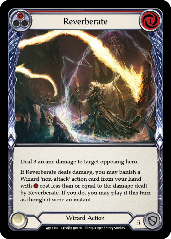 Reverberate (Red) [ARC138-C] 1st Edition Rainbow Foil | Good Games Cannington