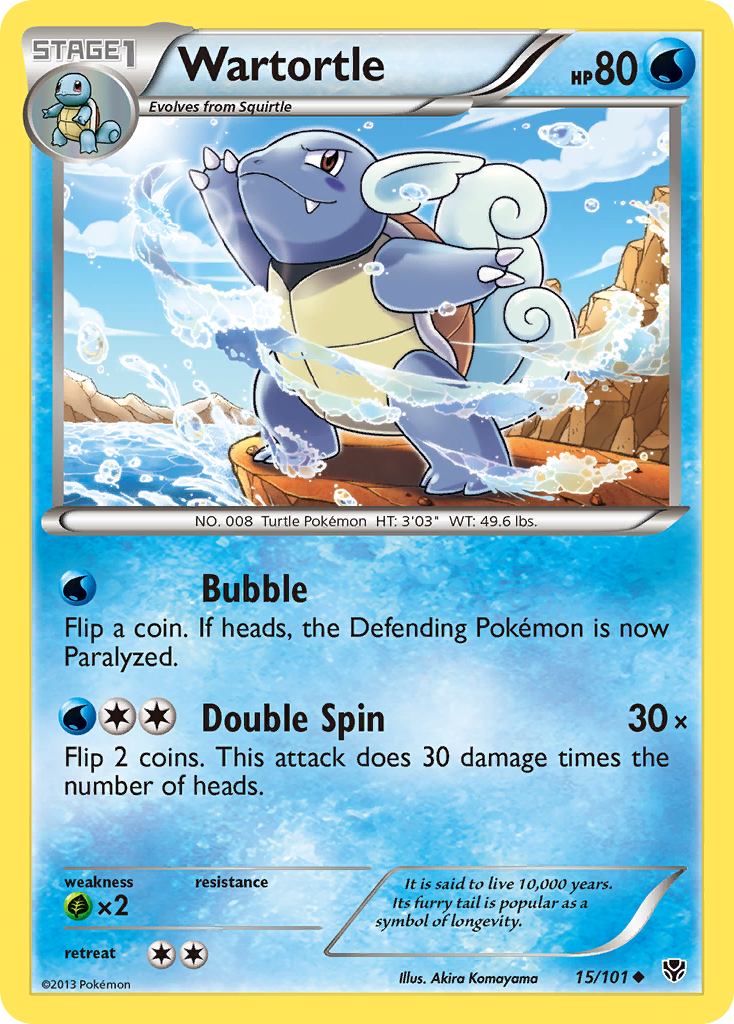 Wartortle (15/101) [Black & White: Plasma Blast] | Good Games Cannington
