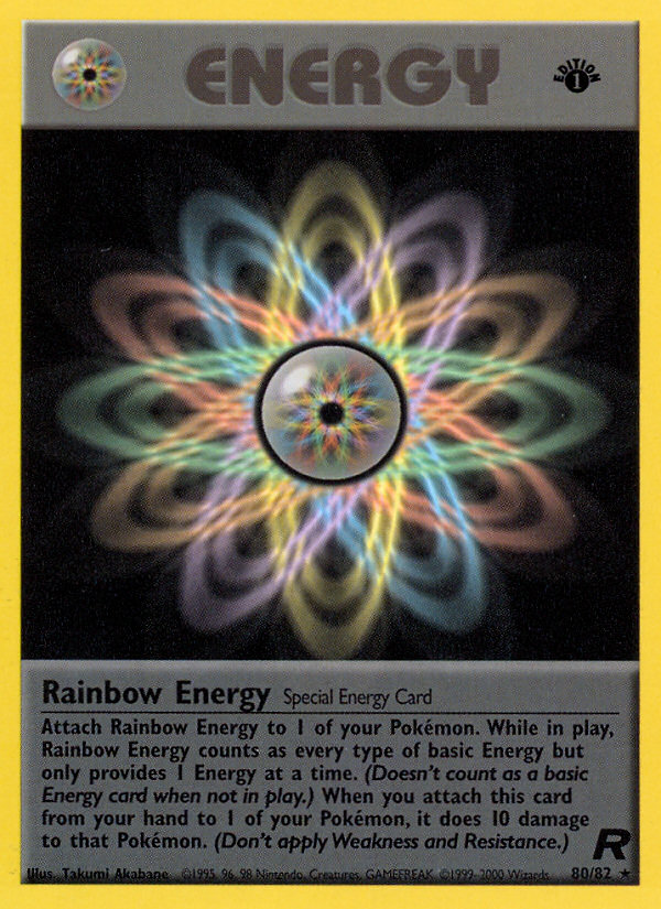 Rainbow Energy (80/82) [Team Rocket 1st Edition] | Good Games Cannington