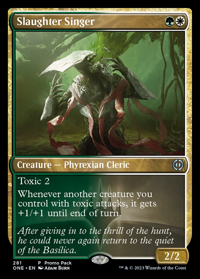 Slaughter Singer (Promo Pack) [Phyrexia: All Will Be One Promos] | Good Games Cannington