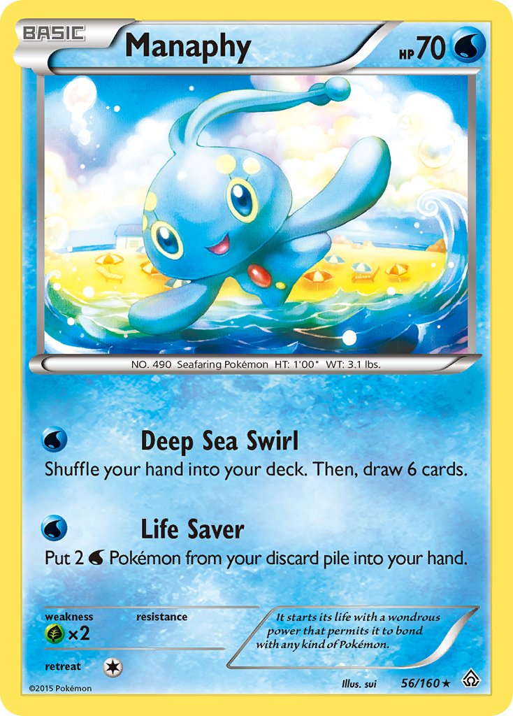 Manaphy (56/160) (Battle Arena Deck Exclusive) (Theme Deck Exclusive) [XY: Primal Clash] | Good Games Cannington