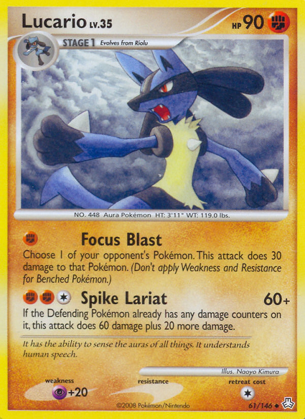Lucario (61/146) [Diamond & Pearl: Legends Awakened] | Good Games Cannington