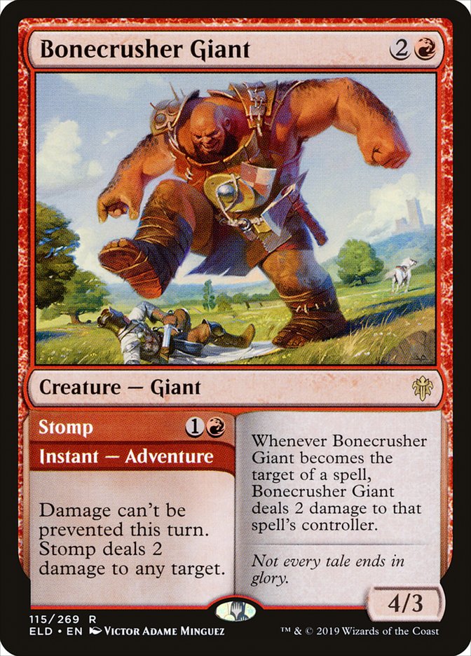 Bonecrusher Giant // Stomp [Throne of Eldraine] | Good Games Cannington