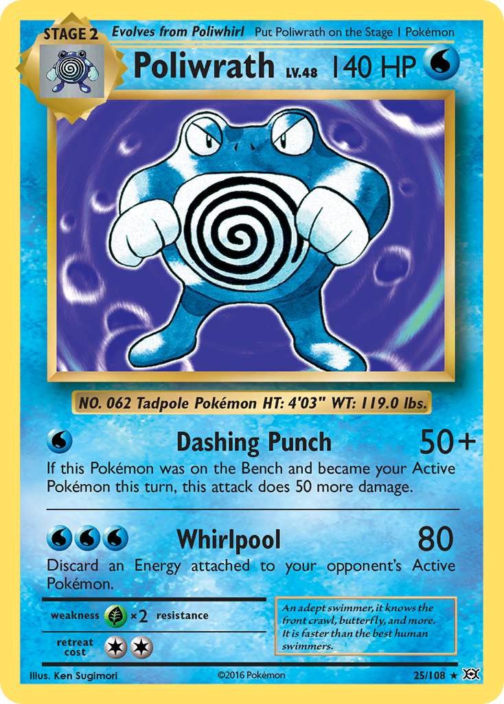 Poliwrath (25/108) [XY: Evolutions] | Good Games Cannington