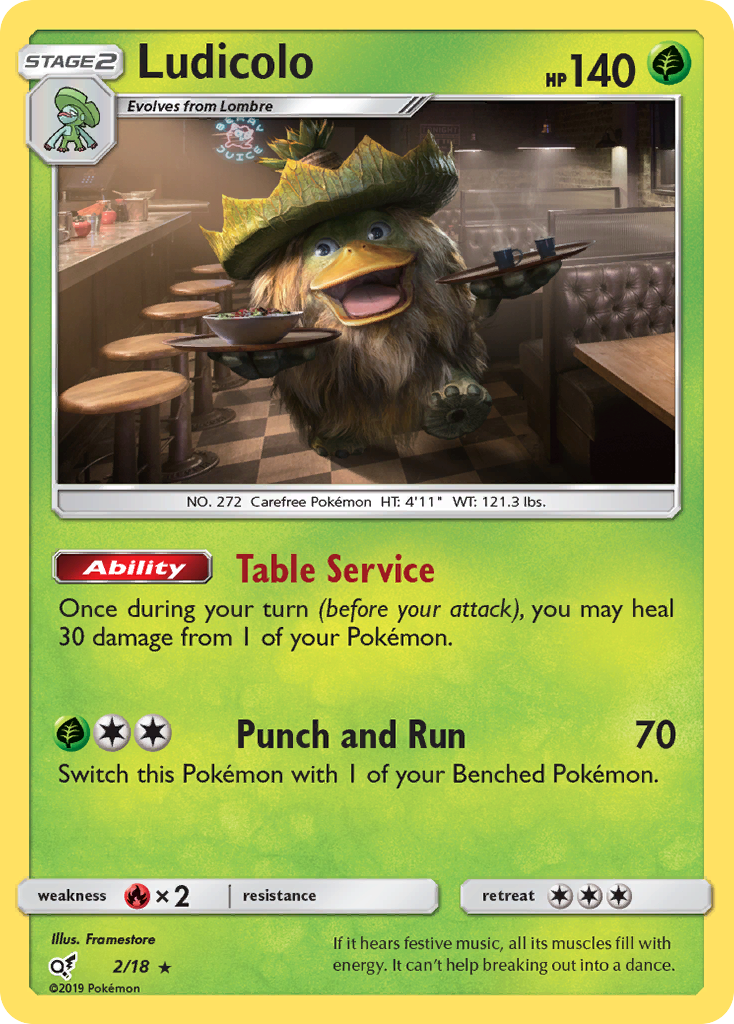 Ludicolo (2/18) [Sun & Moon: Detective Pikachu] | Good Games Cannington