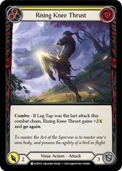 Rising Knee Thrust (Yellow) [U-WTR105] (Welcome to Rathe Unlimited)  Unlimited Rainbow Foil | Good Games Cannington
