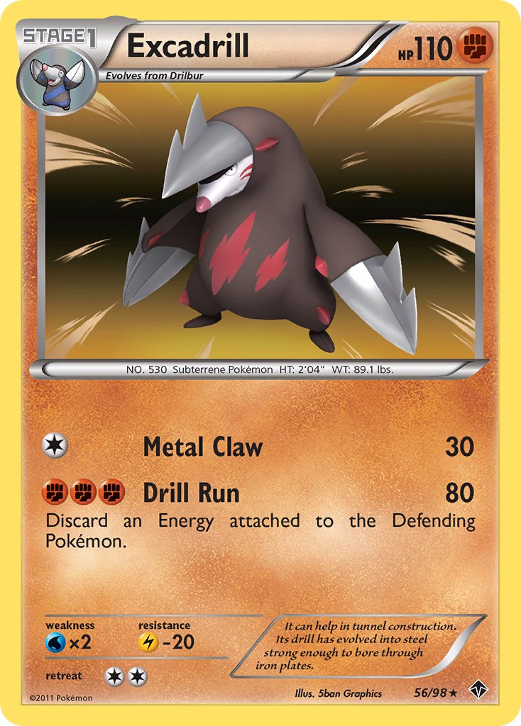 Excadrill (56/98) (Cosmos Holo) (Blister Exclusive) [Black & White: Emerging Powers] | Good Games Cannington