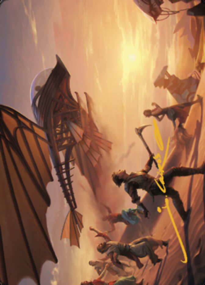 Take Flight Art Card (Gold-Stamped Signature) [The Brothers' War Art Series] | Good Games Cannington