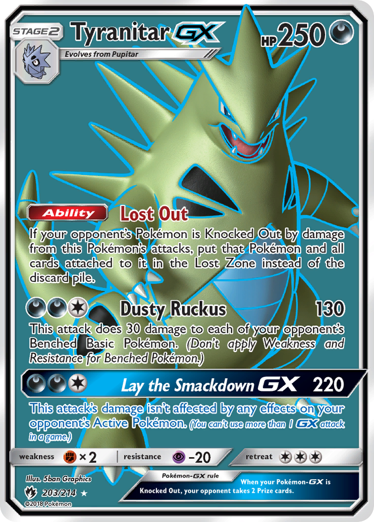 Tyranitar GX (203/214) [Sun & Moon: Lost Thunder] | Good Games Cannington
