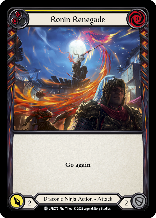 Ronin Renegade (Yellow) [UPR079] (Uprising)  Rainbow Foil | Good Games Cannington