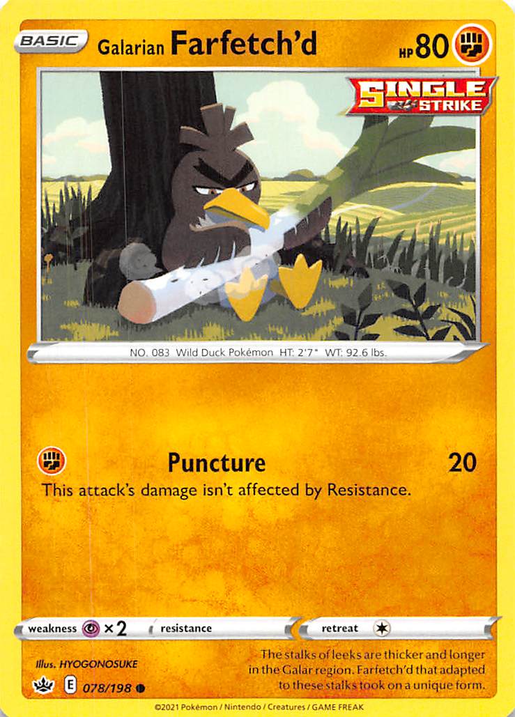 Galarian Farfetch'd (078/198) [Sword & Shield: Chilling Reign] | Good Games Cannington