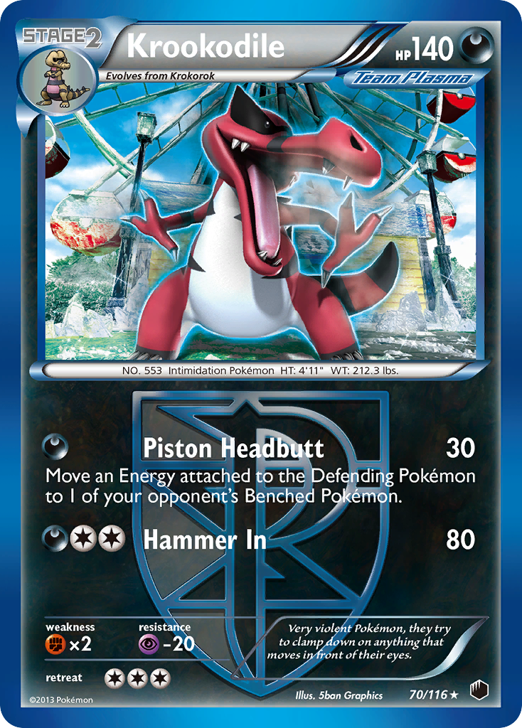 Krookodile (70/116) [Black & White: Plasma Freeze] | Good Games Cannington