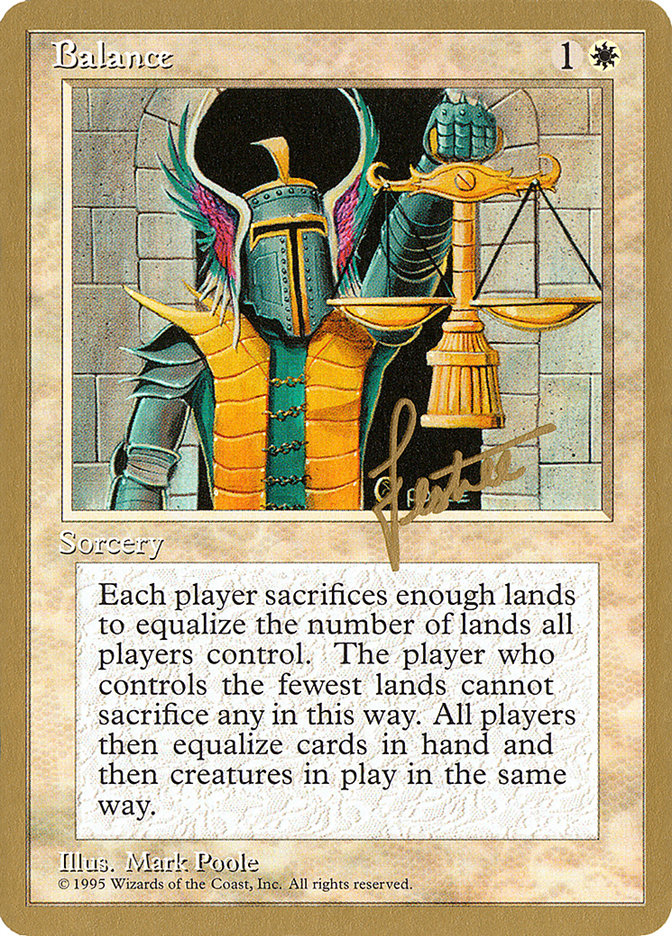 Balance (Bertrand Lestree) [Pro Tour Collector Set] | Good Games Cannington