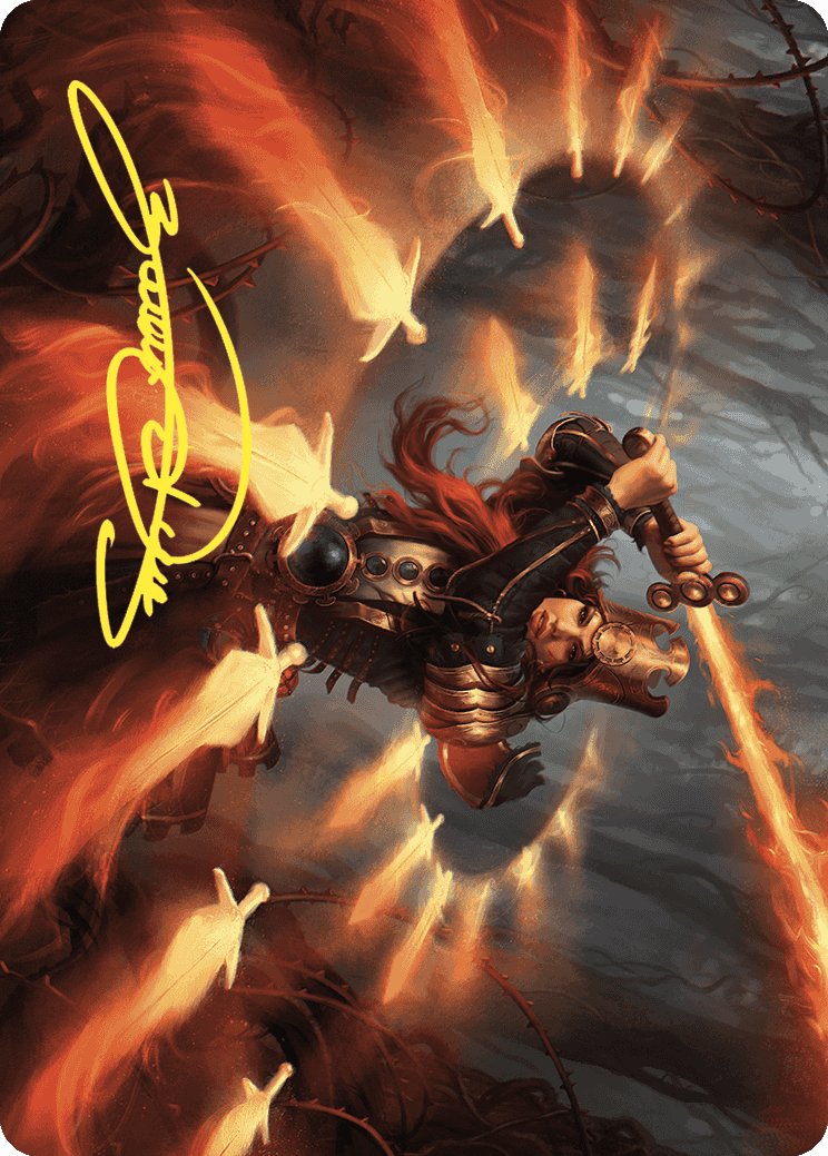 Heartflame Duelist Art Card (Gold-Stamped Signature) [Wilds of Eldraine Art Series] | Good Games Cannington
