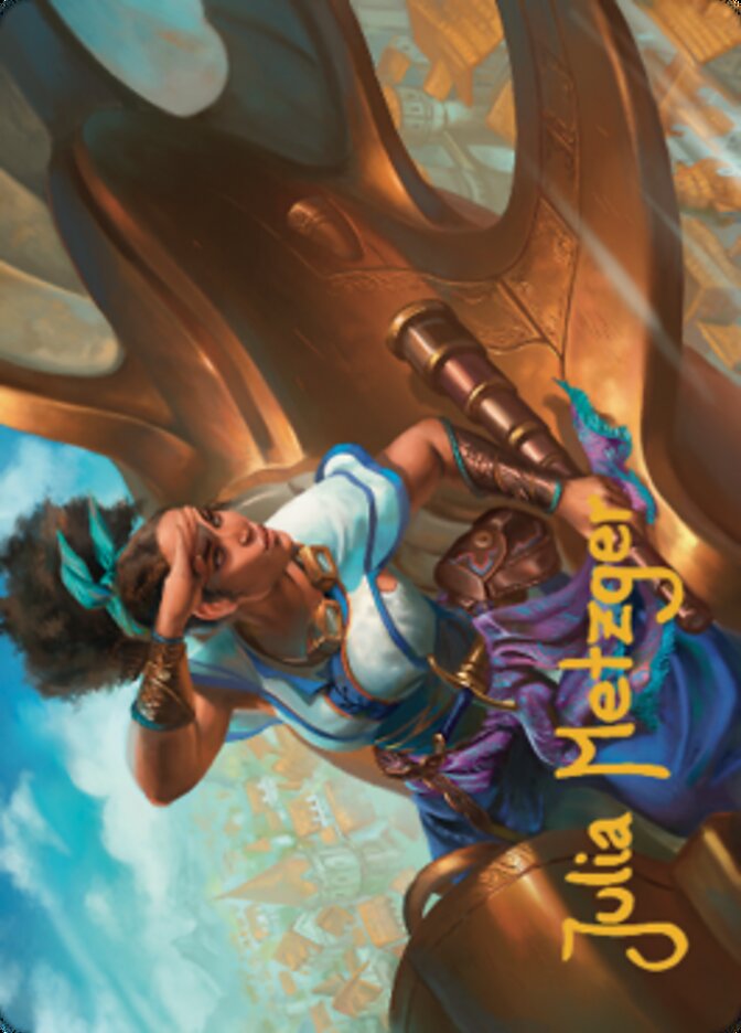 Talas Lookout Art Card (Gold-Stamped Signature) [Dominaria United Art Series] | Good Games Cannington
