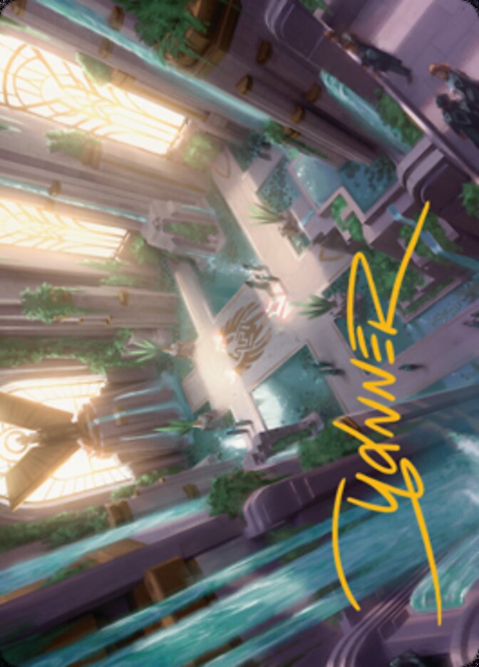 Spara's Headquarters Art Card (Gold-Stamped Signature) [Streets of New Capenna Art Series] | Good Games Cannington