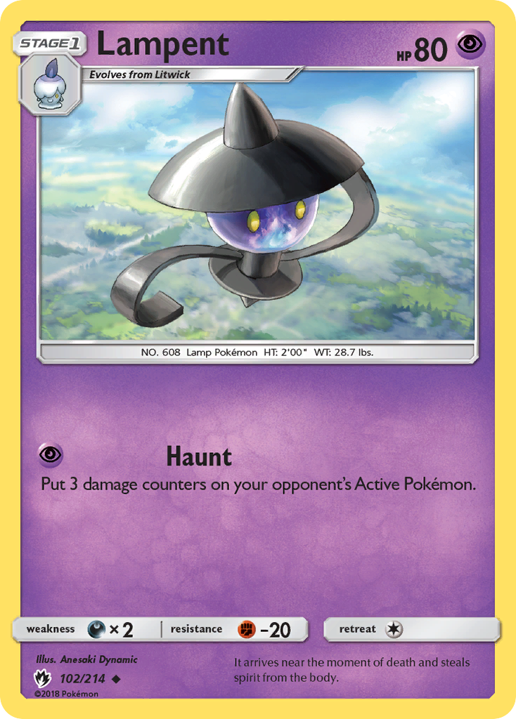Lampent (102/214) [Sun & Moon: Lost Thunder] | Good Games Cannington
