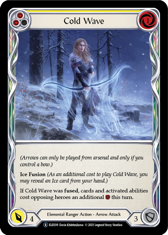 Cold Wave (Yellow) [U-ELE039] Unlimited Rainbow Foil | Good Games Cannington