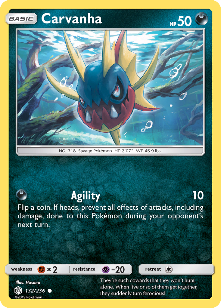 Carvanha (132/236) [Sun & Moon: Cosmic Eclipse] | Good Games Cannington