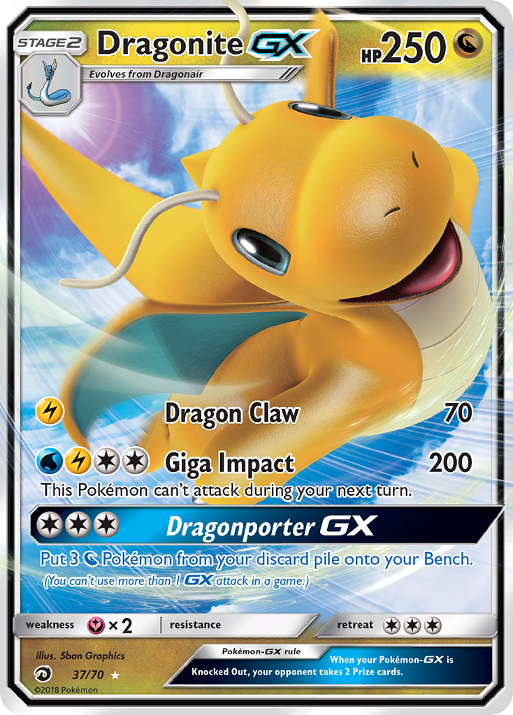 Dragonite GX (37/70) [Sun & Moon: Dragon Majesty] | Good Games Cannington