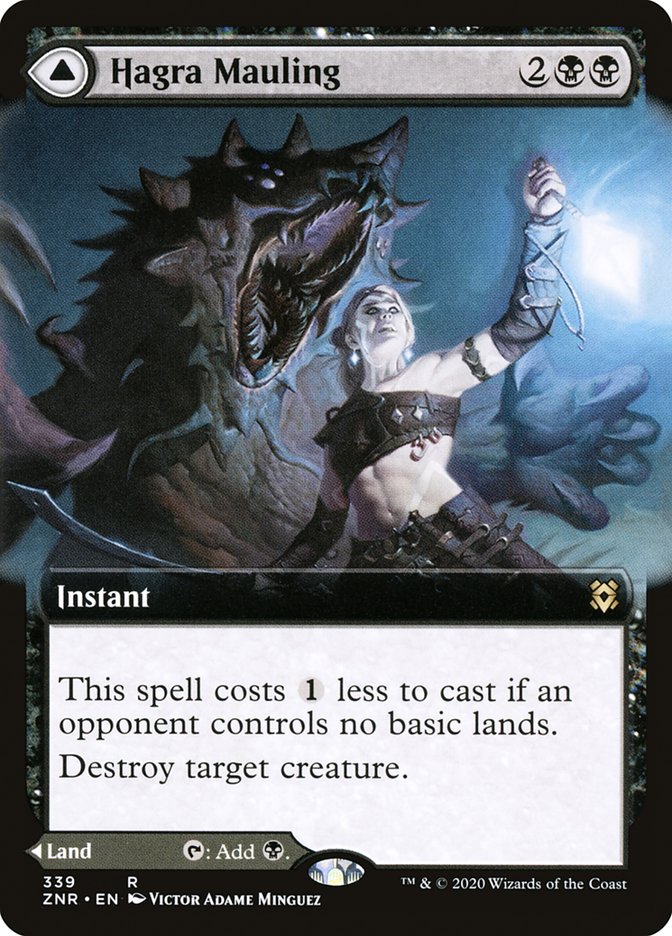 Hagra Mauling // Hagra Broodpit (Extended Art) [Zendikar Rising] | Good Games Cannington