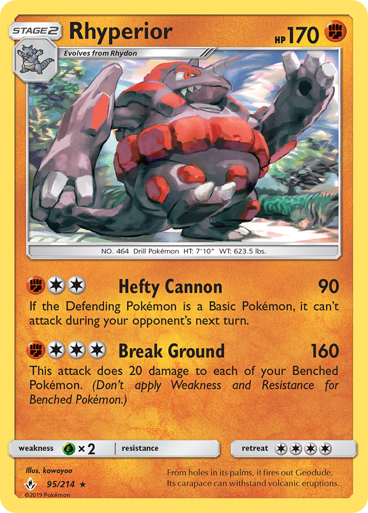 Rhyperior (95/214) [Sun & Moon: Unbroken Bonds] | Good Games Cannington