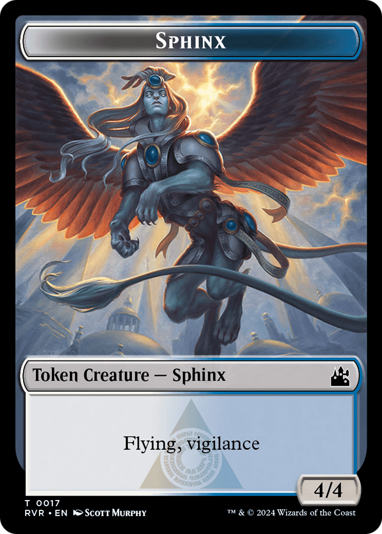 Saproling // Sphinx Double-Sided Token [Ravnica Remastered Tokens] | Good Games Cannington