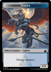 Saproling // Sphinx Double-Sided Token [Ravnica Remastered Tokens] | Good Games Cannington