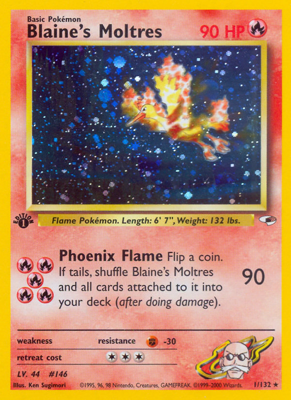 Blaine's Moltres (1/132) [Gym Heroes 1st Edition] | Good Games Cannington
