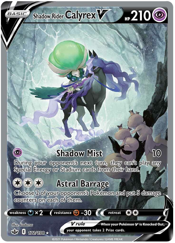 Shadow Rider Calyrex V (172/198) [Sword & Shield: Chilling Reign] | Good Games Cannington